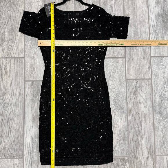 VIJIV Retro 1920's Gatsby Sequin Beaded Lace Cocktail Party Dress Sz Medium NWT - Picture 12 of 12